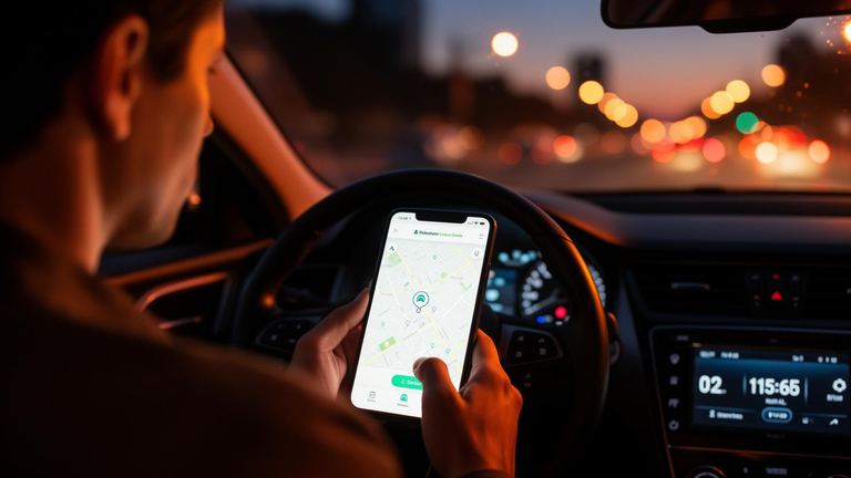 BAS lietotne ar karti vadītāja telefonā
